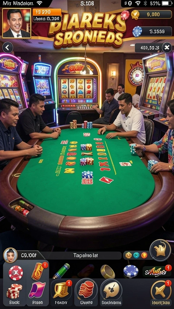 Fitur chat untuk berinteraksi dengan pemain lain.
