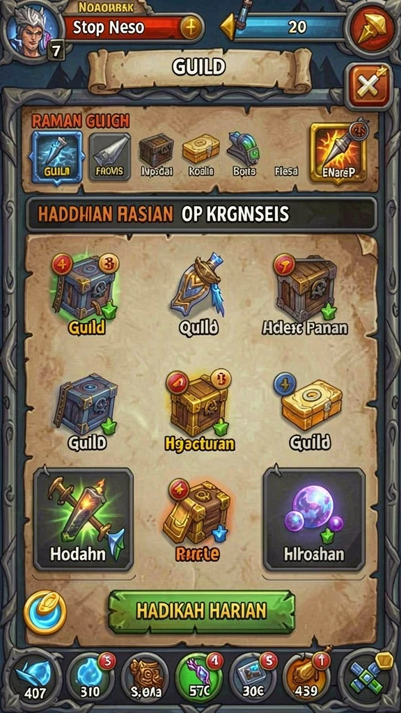 Grafis yang memukau dan berwarna-warni.