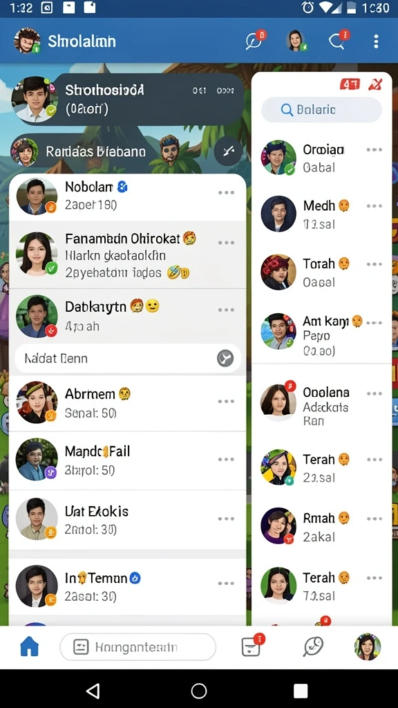 Tampilan karakter utama yang memukau di dunia fantasi.