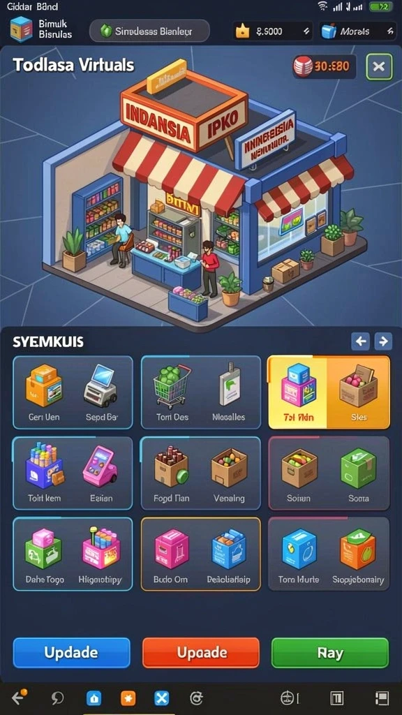 Menampilkan grafik yang tajam dan berwarna-warni.
