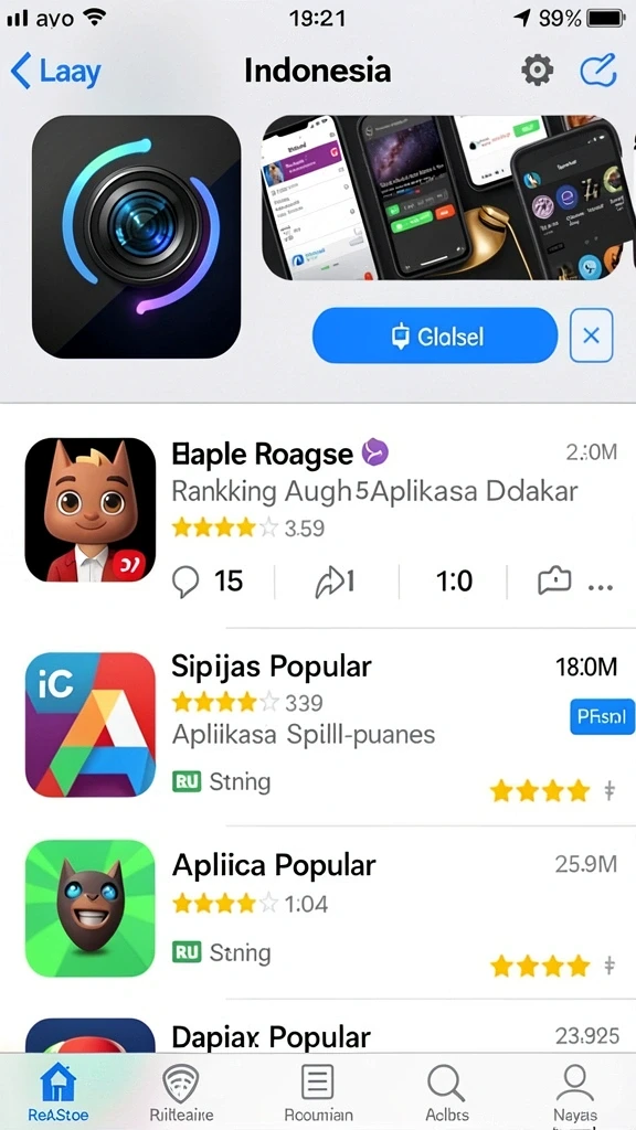 Tampilan leaderboard yang menunjukkan peringkat pemain.