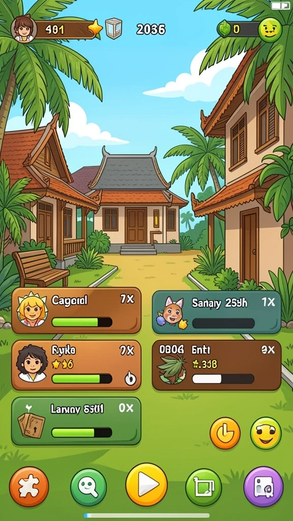 Karakter dengan kemampuan unik untuk memperkaya gameplay.