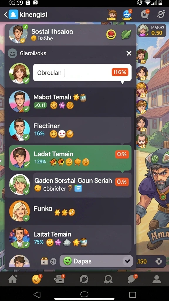 Tampilan menu utama yang menarik dan mudah dinavigasi.
