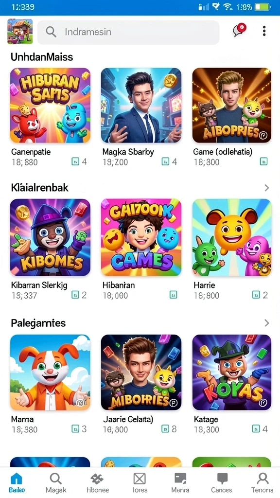 Menampilkan karakter utama dalam aksi pertarungan.