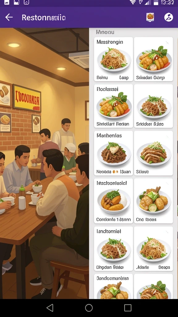 Screenshot menampilkan mode multiplayer dengan pemain lain yang bersaing.
