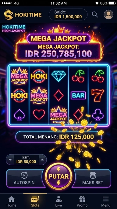 hokitime — layar beranda